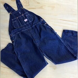 Classic Navy Denim Men's Overalls